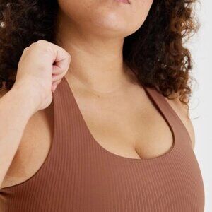 Girlfriend Collective RIB Paloma Racerback Bra Rye Size S